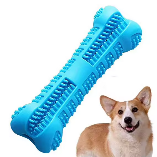 Hundezahnbürsten-Stick 360° Gummi-Kauspielzeug Zahnreinigung kleine Hunde