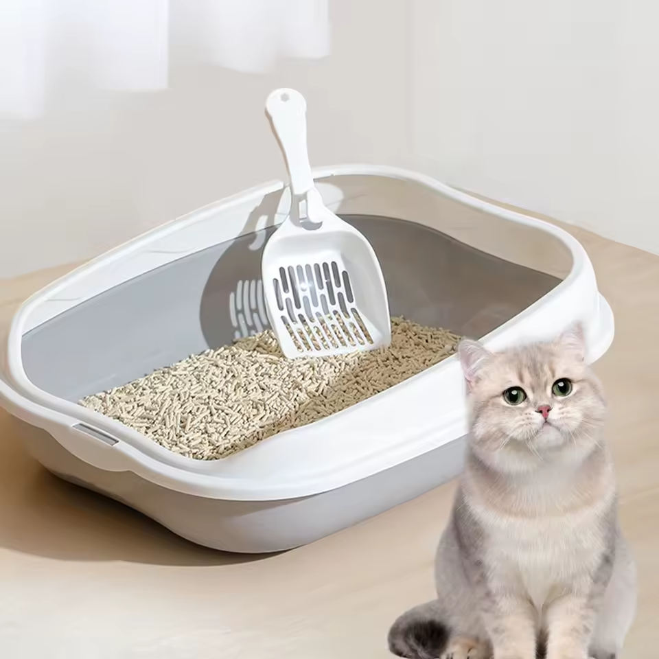Halboffene Katzentoilette