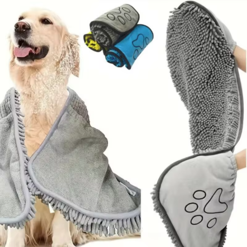 Superabsorberende Huisdierhanddoek Snelle Droge Hond Kat Badhanddoek Zachte Droogbadjas