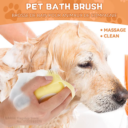 Haustier-Badehandschuh Hund und Katze Silikonbürste Pflege-Massagereinigungswerkzeug