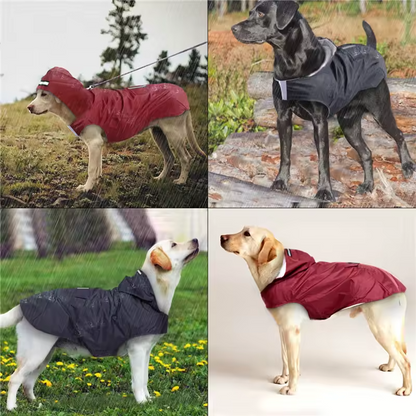 Waterdichte Hondenregenjas Reflecterende Capuchon Jas Regenponcho Alle Maten Honden