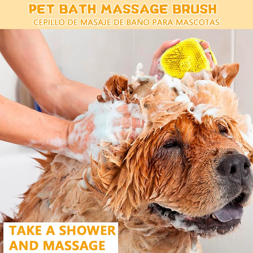 Haustier-Badehandschuh Hund und Katze Silikonbürste Pflege-Massagereinigungswerkzeug