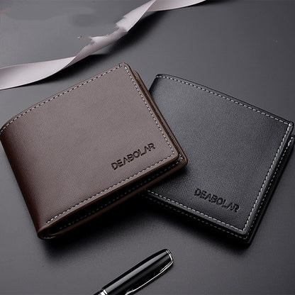 Deabolar PU leather bifold wallet available in black and dark brown