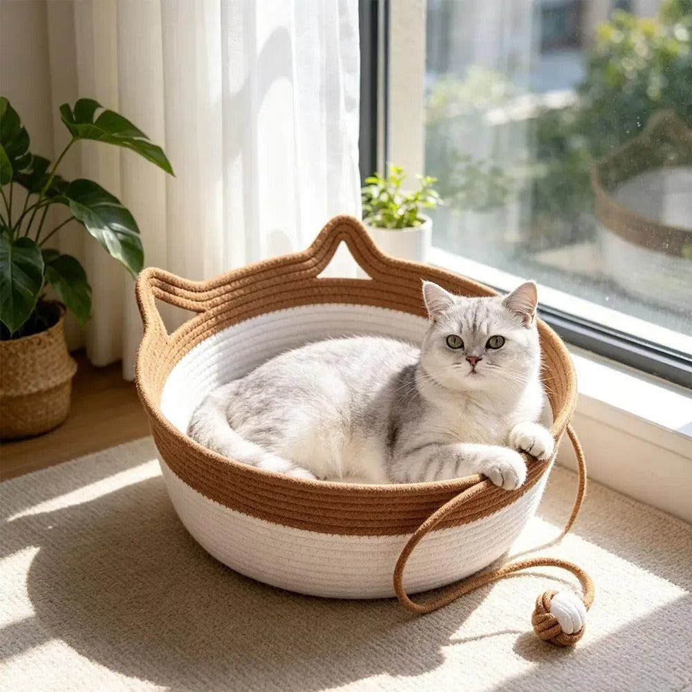 Katzenbett aus Baumwollseil