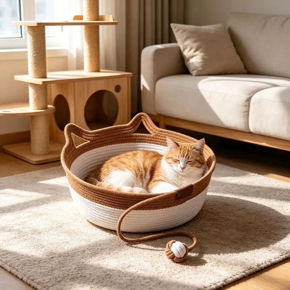 Katzenbett aus Baumwollseil